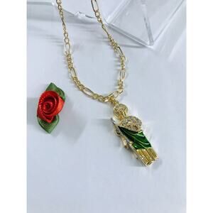 18K Gold Filled Oro Laminado San Judas Tadeo Pendant Fifaro Necklace Size 18"